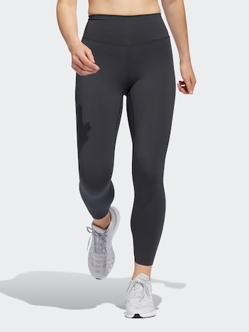 ADIDAS SPORTSWEAR Skinny Sportovní kalhoty – šedá: přední strana