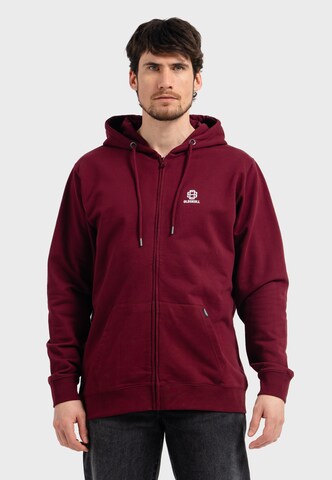 Oldskull Zip-Up Hoodie 'Basic Oldskull 25' in Red