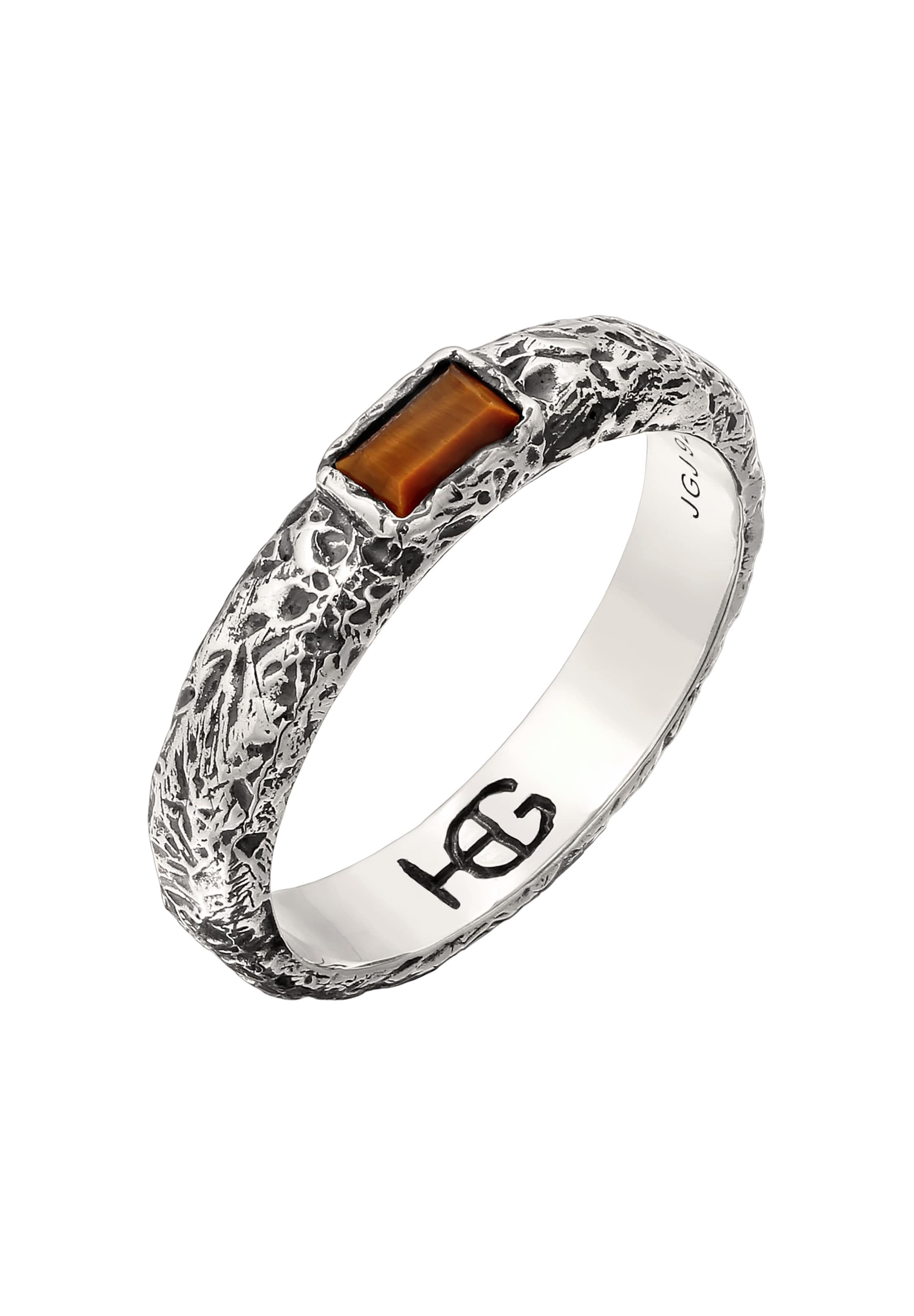 Haze&Glory Ring 'Tigers Eye' in Silver: front