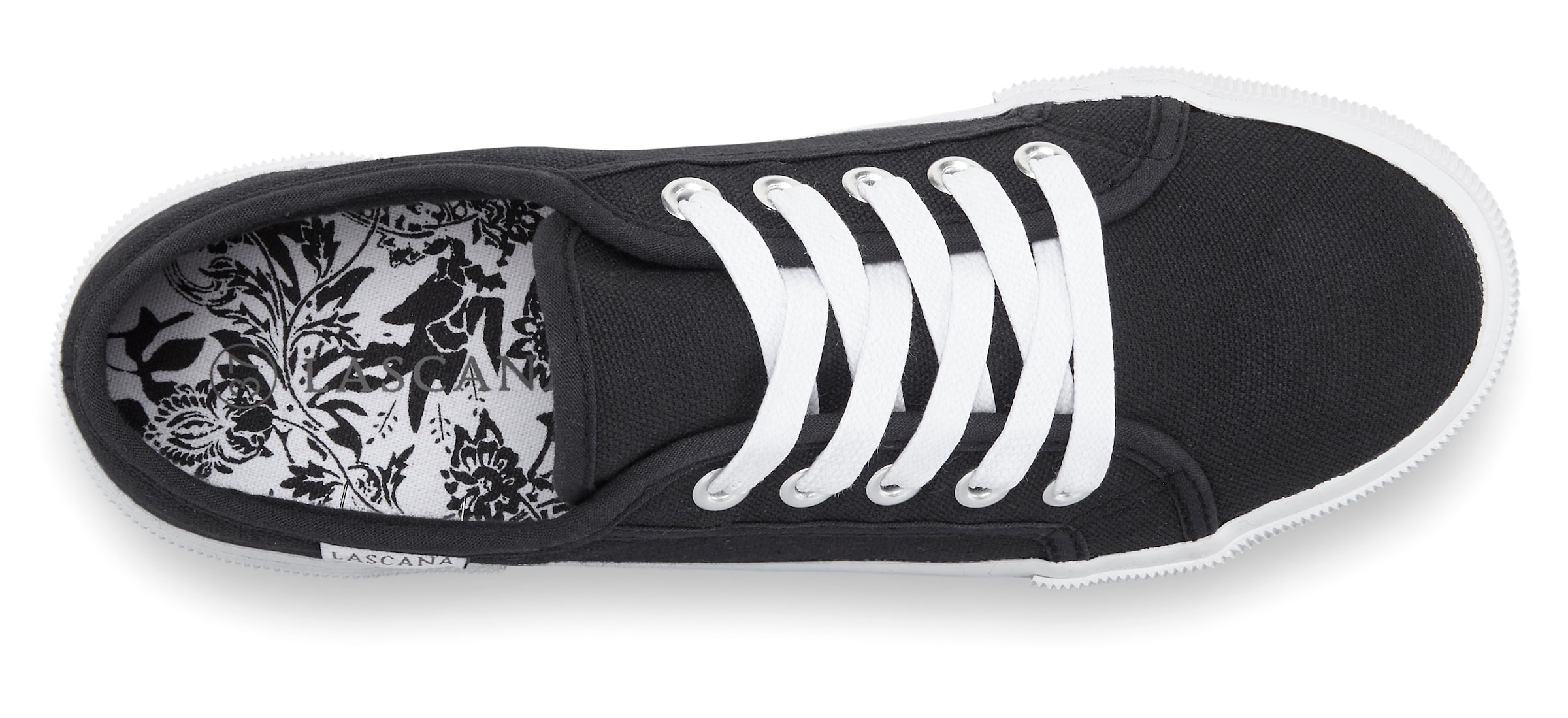 LASCANA Низкие кроссовки в Черный