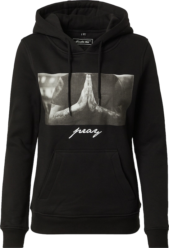 Merchcode Sweatshirt 'Pray' in Schwarz