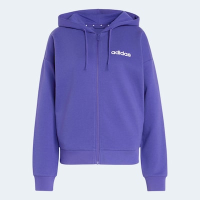 ADIDAS SPORTSWEAR Athletic Zip-Up Hoodie in XL in Purple / White, Item view
