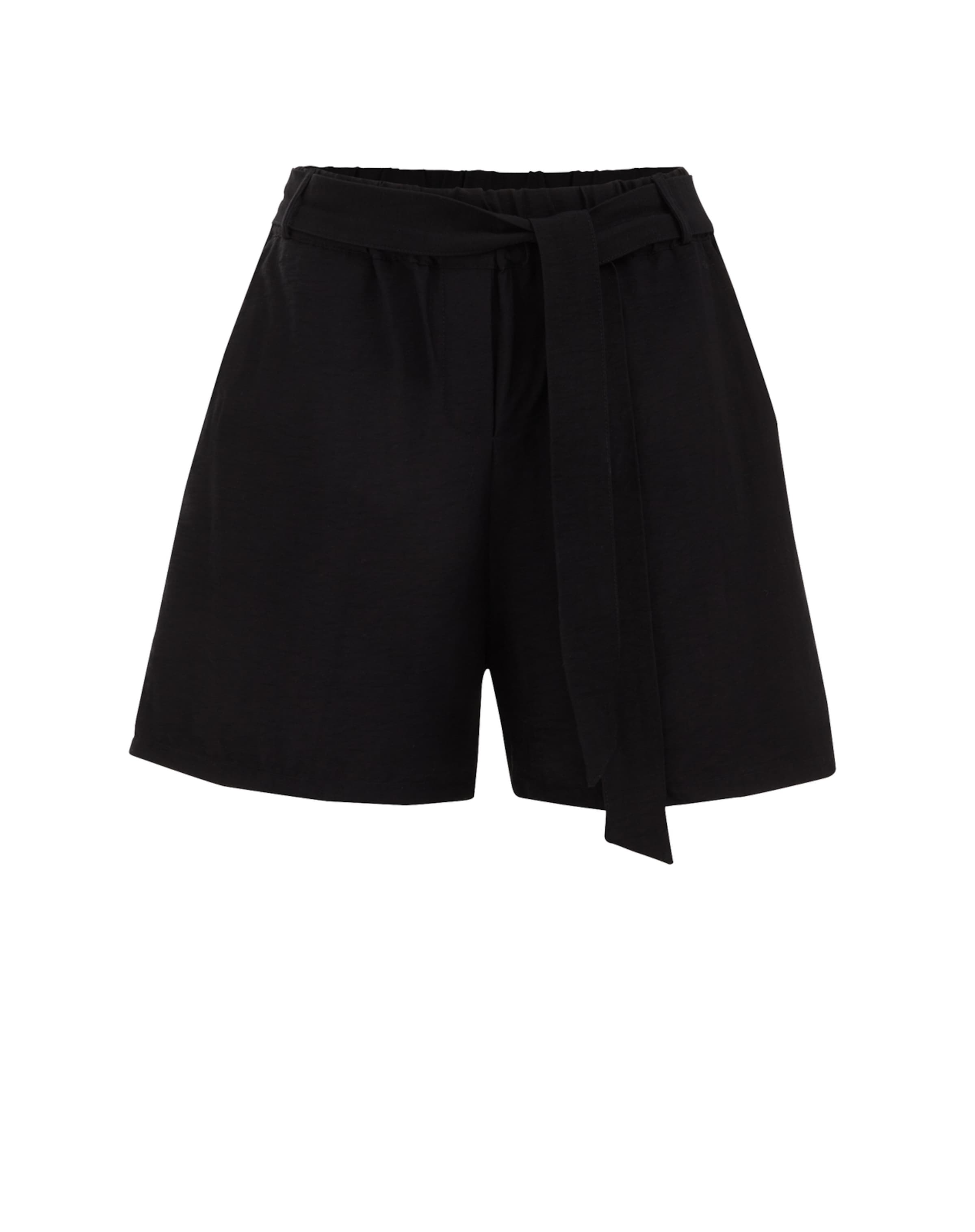 WE Fashion Loose fit Trousers in Black: front