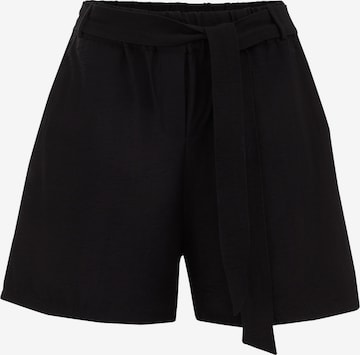 juoda WE Fashion Laisvas Kelnės: priekis