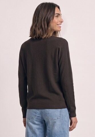 STREET ONE Dolman Pullover mit Boat Neck in Braun
