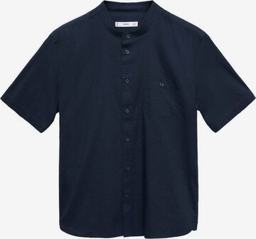 MANGO MAN Button Up Shirt 'Solid' in Blue: front