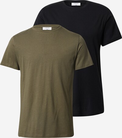 DAN FOX APPAREL T-Shirts 'Piet' in grün / schwarz, Produktansicht