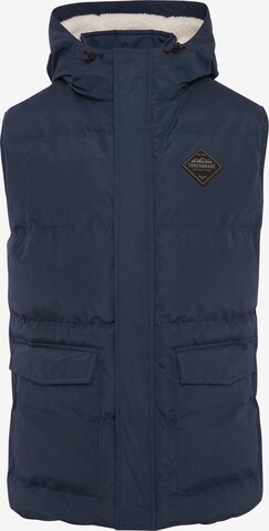 Threadbare Bodywarmer 'Athletic' in Blauw: voorkant