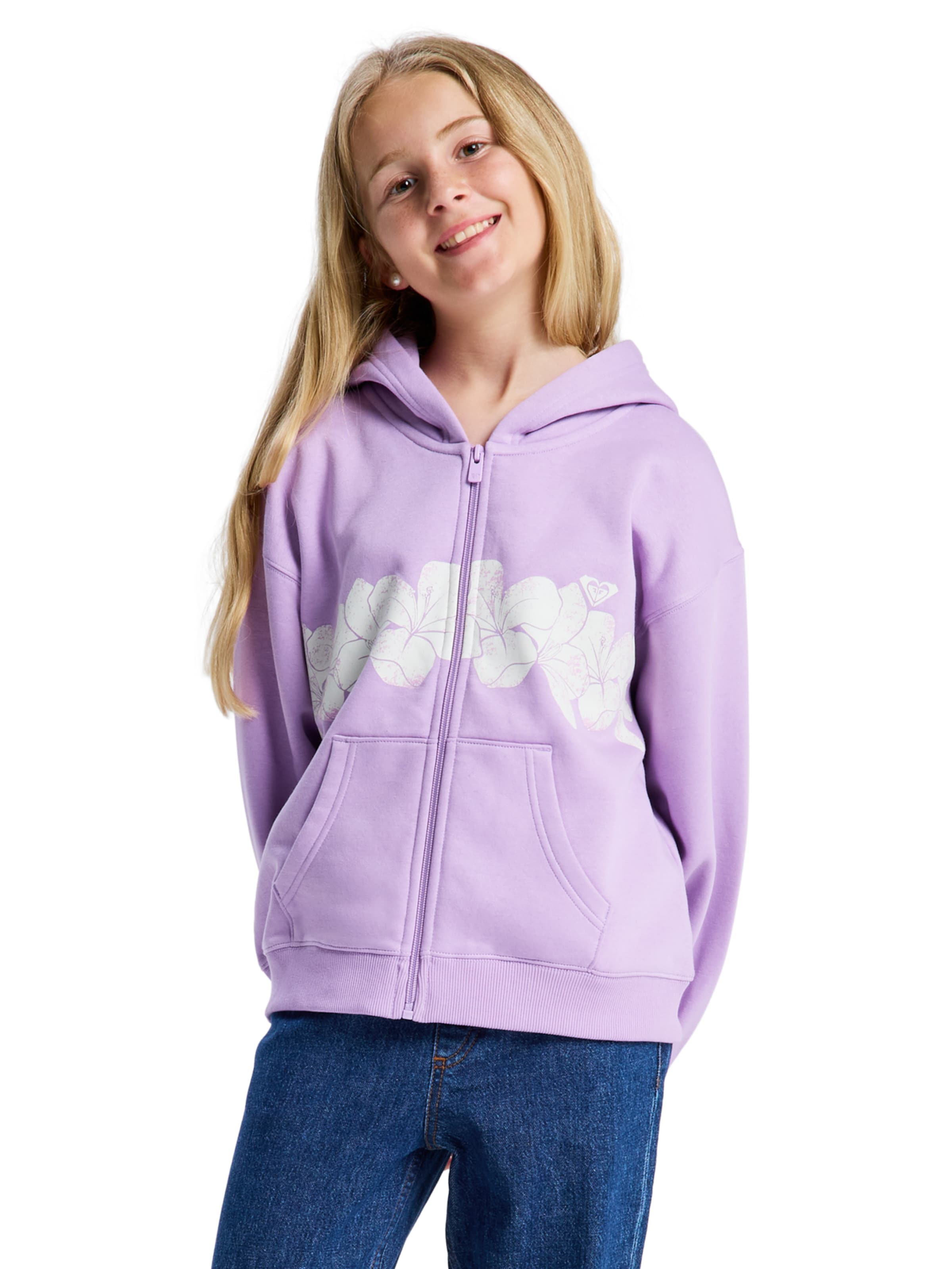 ROXY Sweatjacke in Lila: Vorderseite