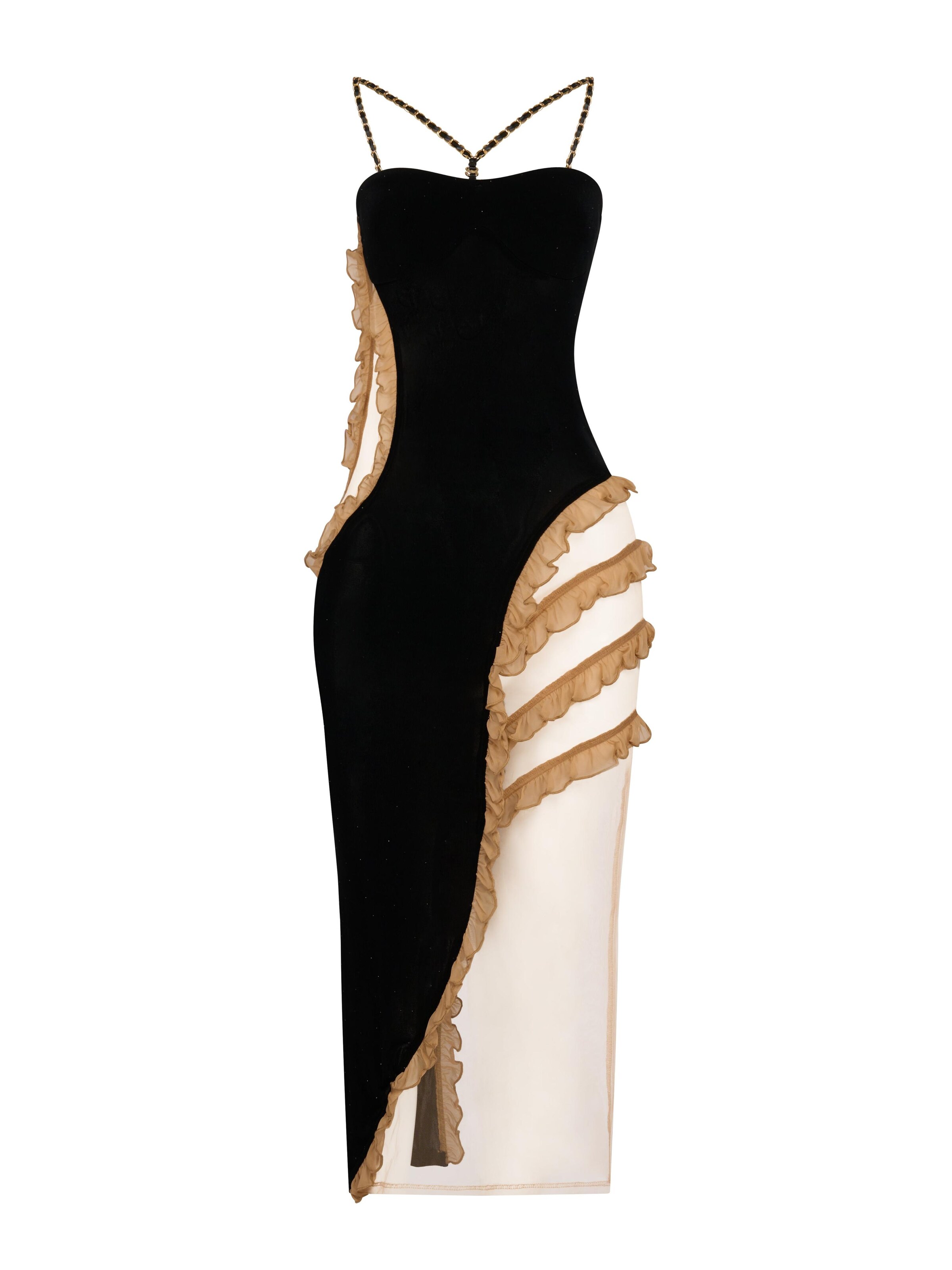 GOD SAVE QUEENS Evening dress 'I'm Here Dress' in Black: front