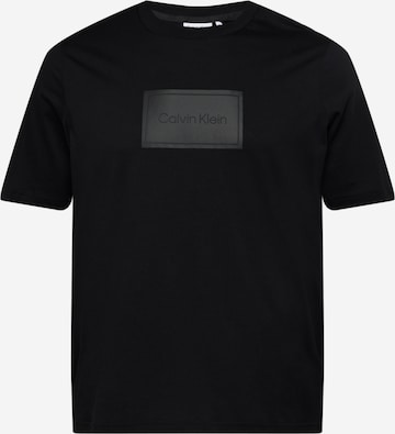 Tricou de la Calvin Klein Big & Tall pe negru: față