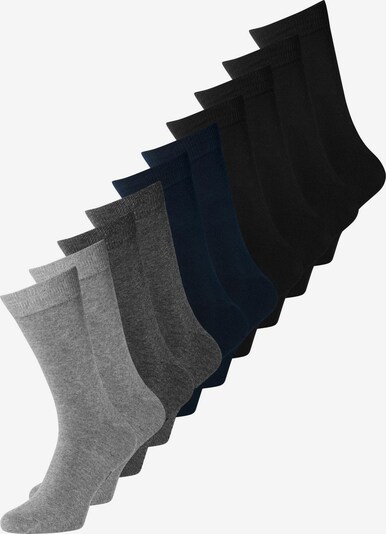 JACK & JONES Calcetines en navy / gris / gris oscuro / negro, Vista del producto