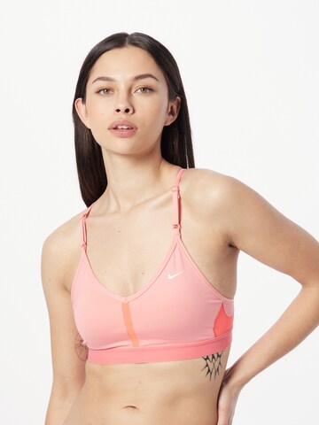 NIKE Bustier Biustonosz sportowy w kolorze różowy: przód