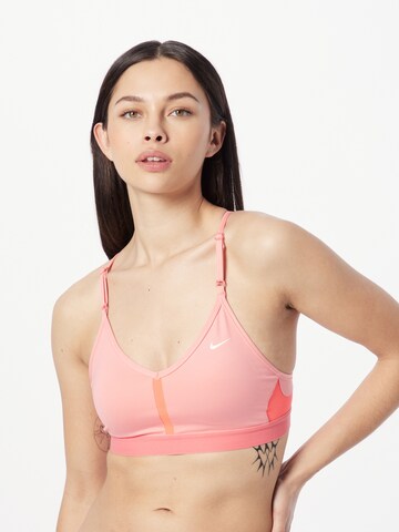 NIKE Bustier Sport-BH in Pink: predná strana