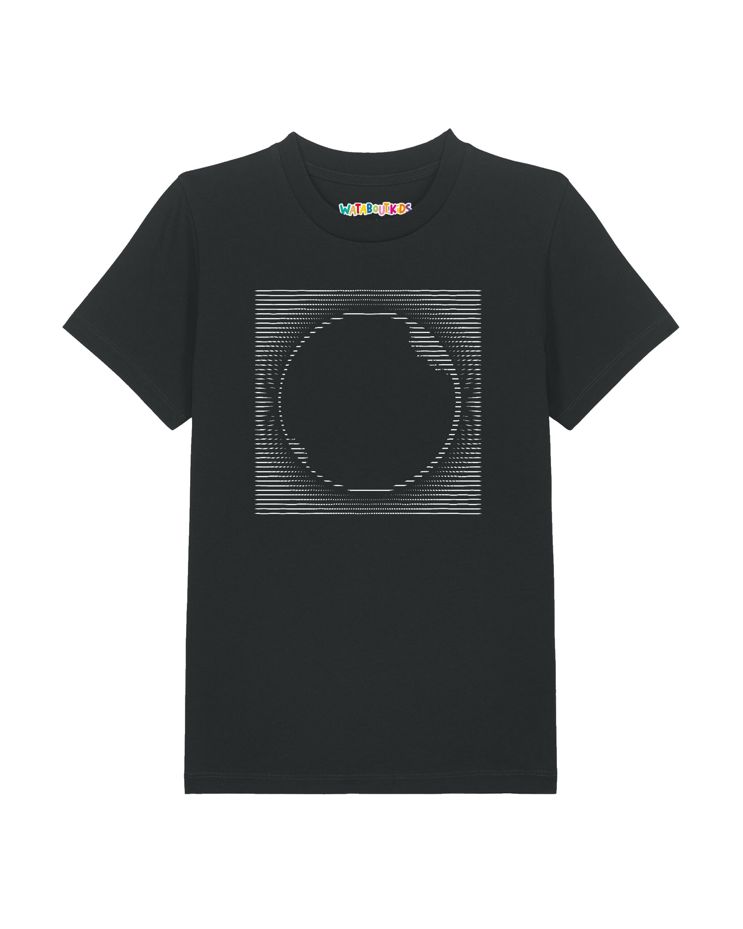 watabout.kids Shirt 'Sonnenfinsternis' in Zwart: voorkant