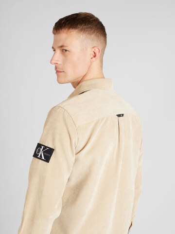 Calvin Klein Jeans Regular Fit Hemd in Beige