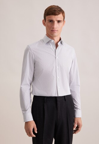 Coupe slim Chemise business 'Schwarze Rose' SEIDENSTICKER en gris : devant