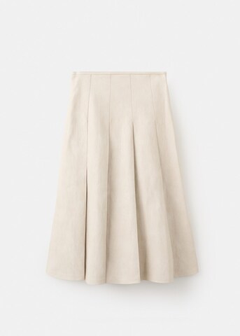 MANGO Skirt 'Sia' in Beige