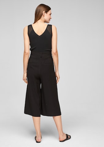 Wide Leg Pantalon s.Oliver BLACK LABEL en noir