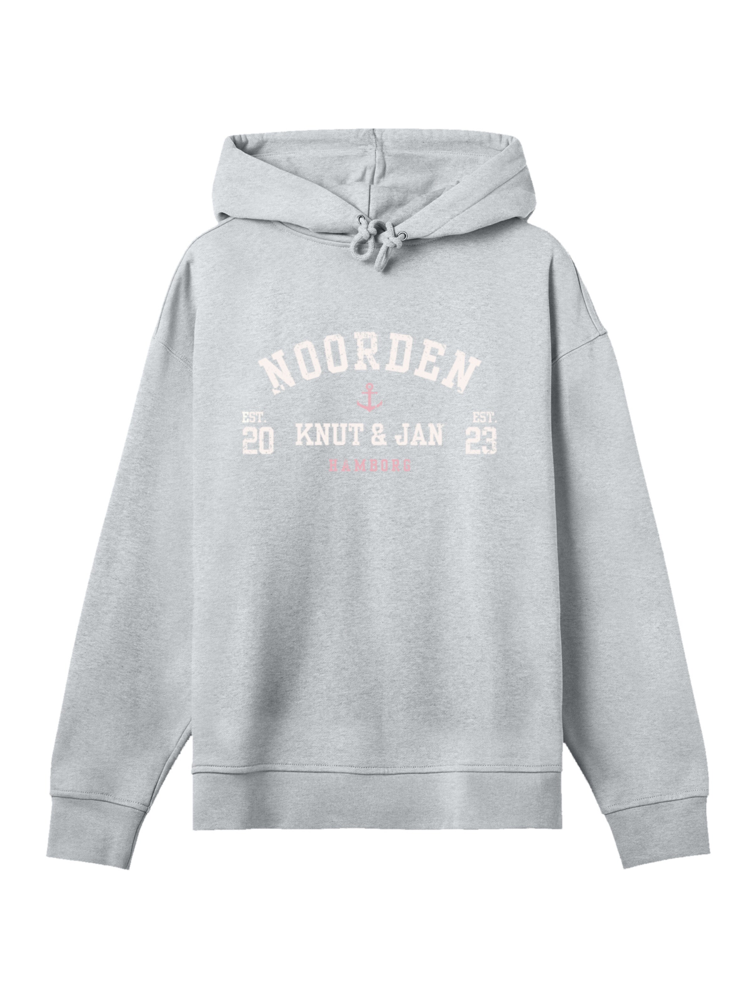F4NT4STIC Sweatshirt 'Knut & Jan Noorden Rosa' in Grey: front