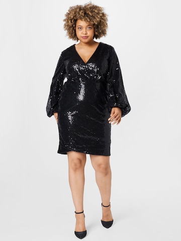 Chi Chi Curve Cocktail Dress in Black: front