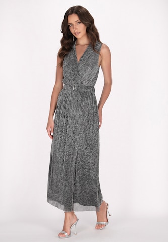 faina Evening Dress in Grey