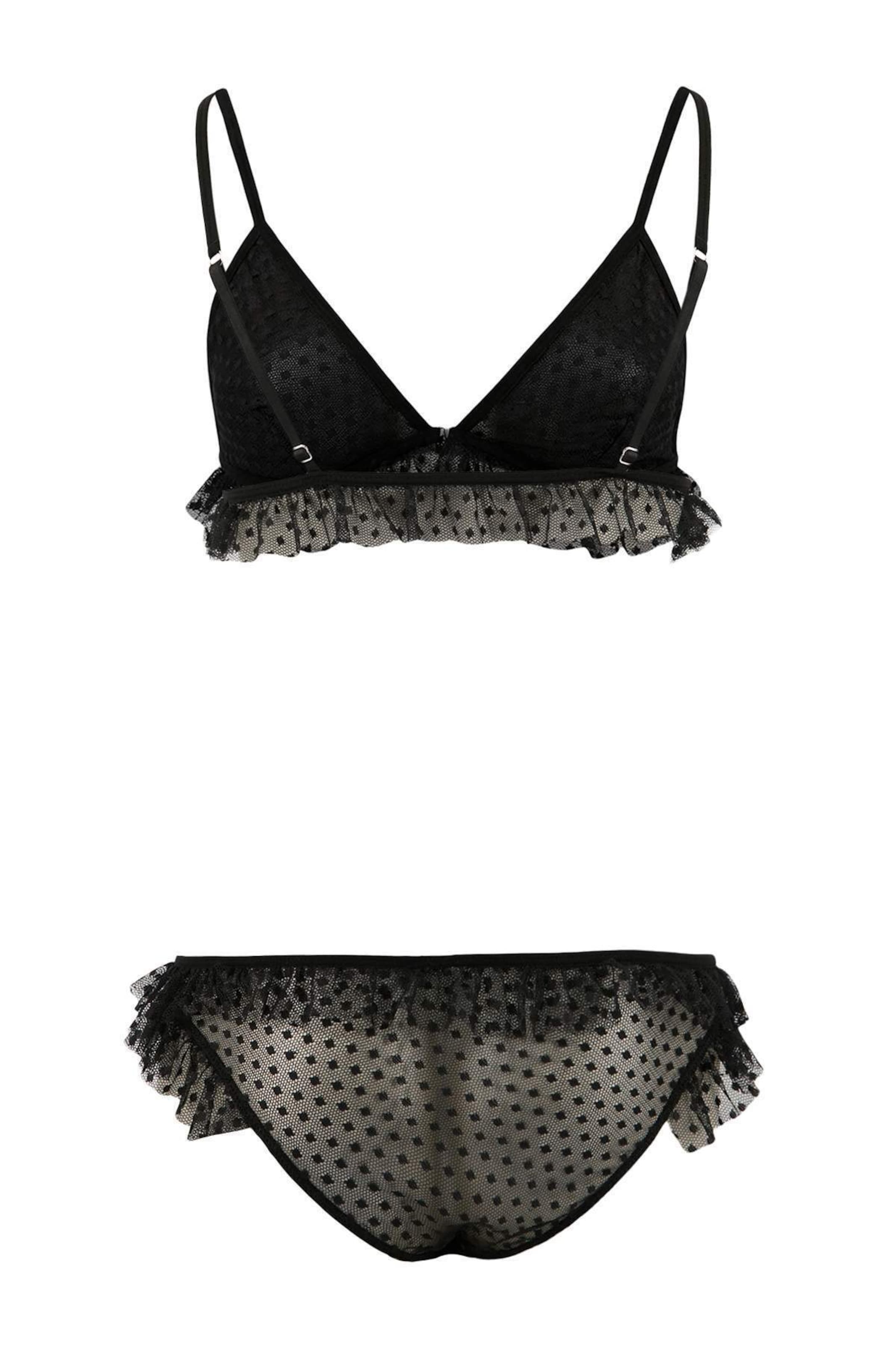 Trendyol Triangel Wäsche-Set in Schwarz