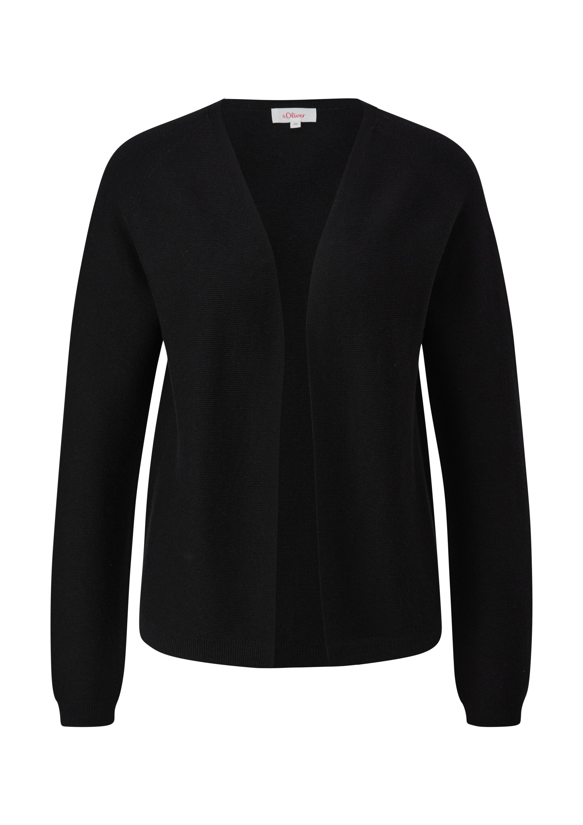 s.Oliver Strickjacke in Schwarz: Vorderseite