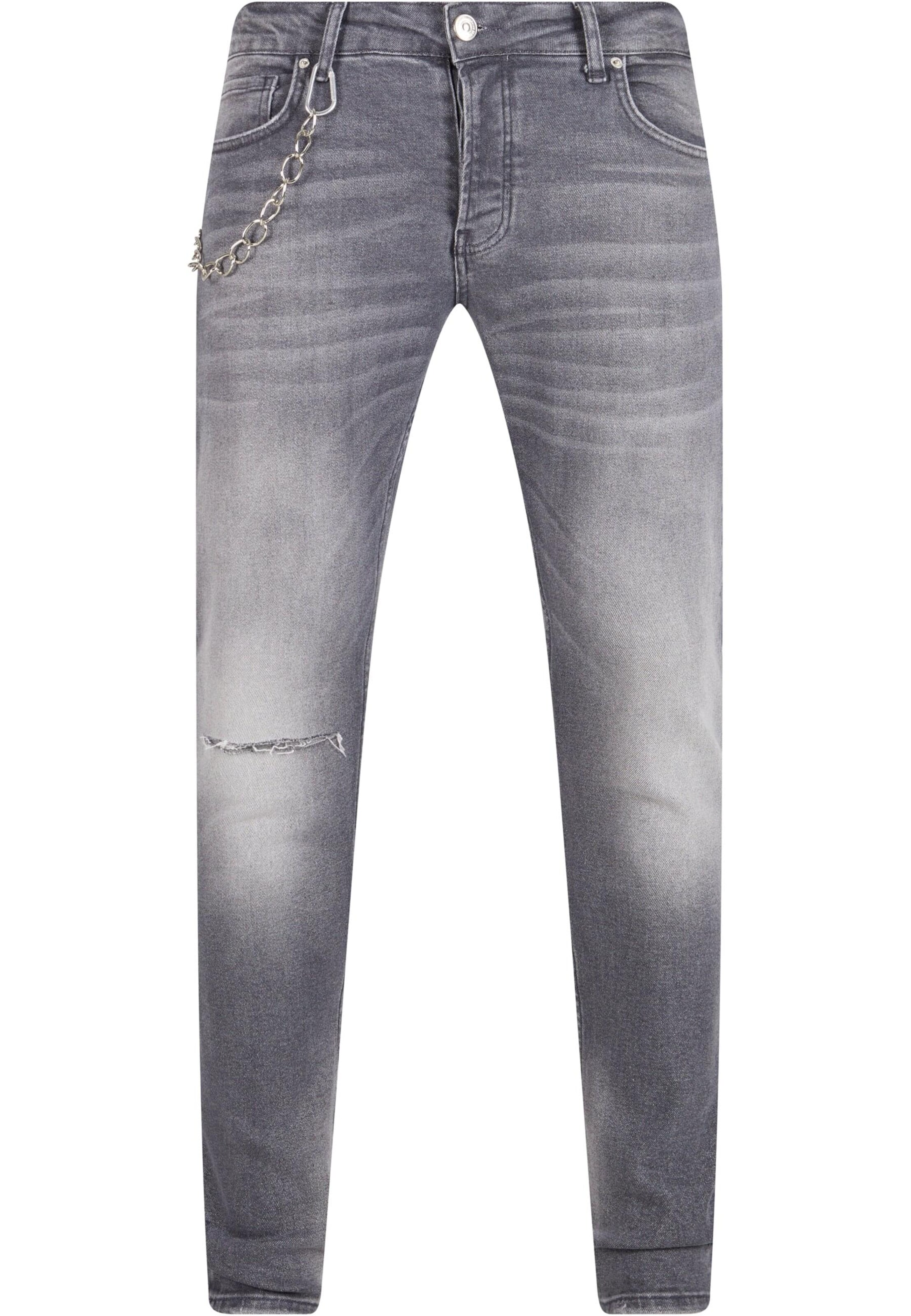 2Y Premium Skinny Jeans in Grau: Vorderseite