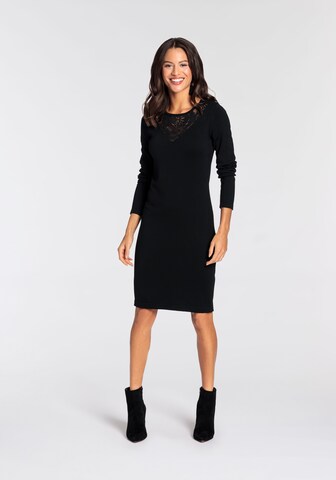 LAURA SCOTT Strickkleid in Schwarz