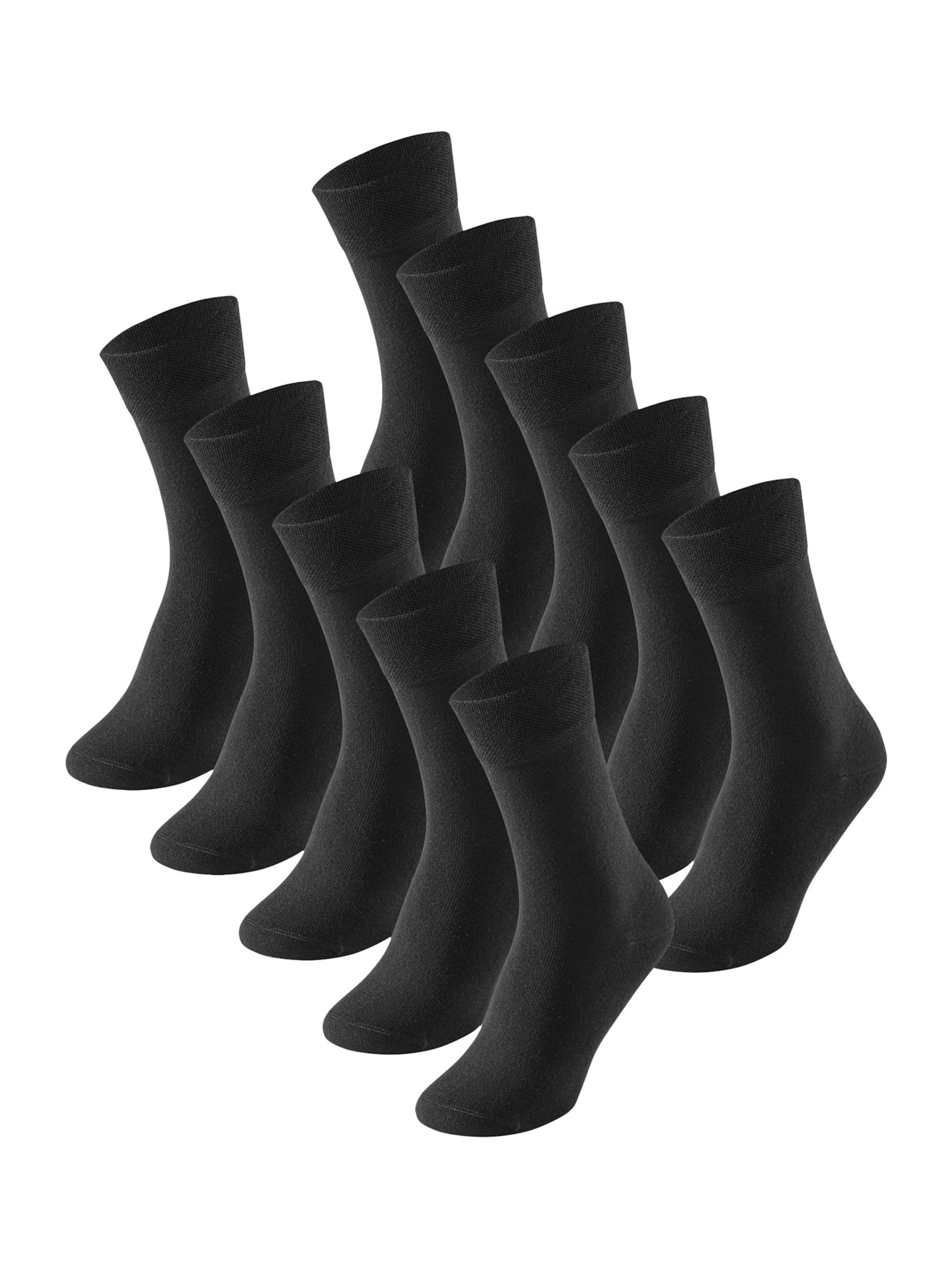 SCHIESSER - Calcetines ' Cotton Fit ' en negro: frente