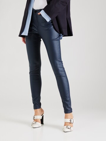 VILA Slimfit Broek 'Sarah' in Blauw: voorkant