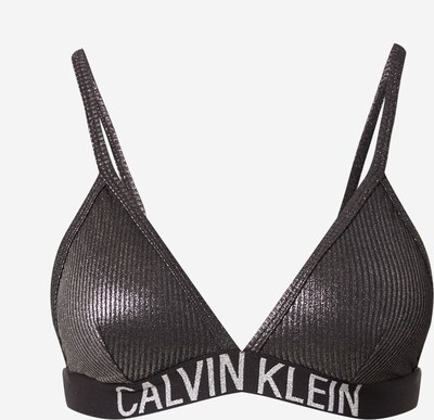 Calvin Klein Swimwear Bikini gornji dio u antracit siva / srebrno siva, Pregled proizvoda