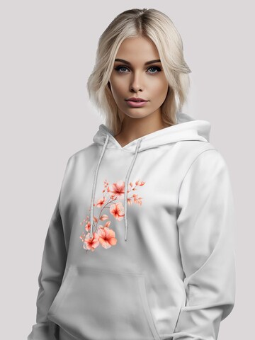 F4NT4STIC Sweatshirt 'Rosa Blumenzweig 3D' in Wit
