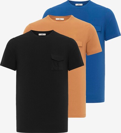 Daniel Hills Bluser & t-shirts i blå / lysebrun / sort, Produktvisning