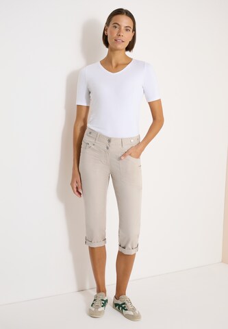 CECIL Slim fit Pants 'New York' in Beige