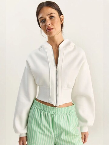 Giacca di felpa di Bianco Lucci in bianco: frontale