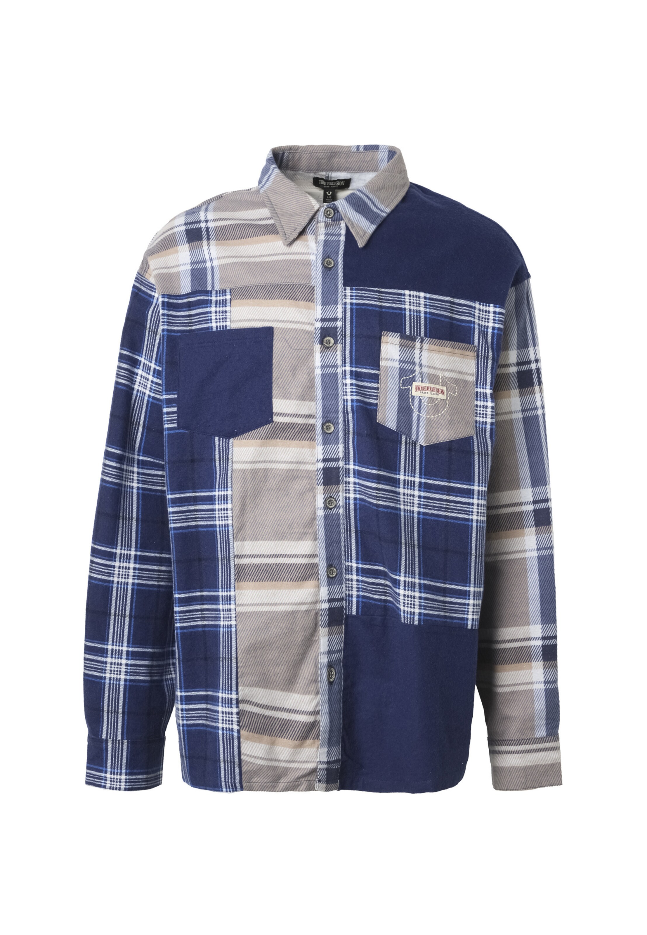 True Religion Košile - krémová / tmavě modrá / světle šedá, Produkt