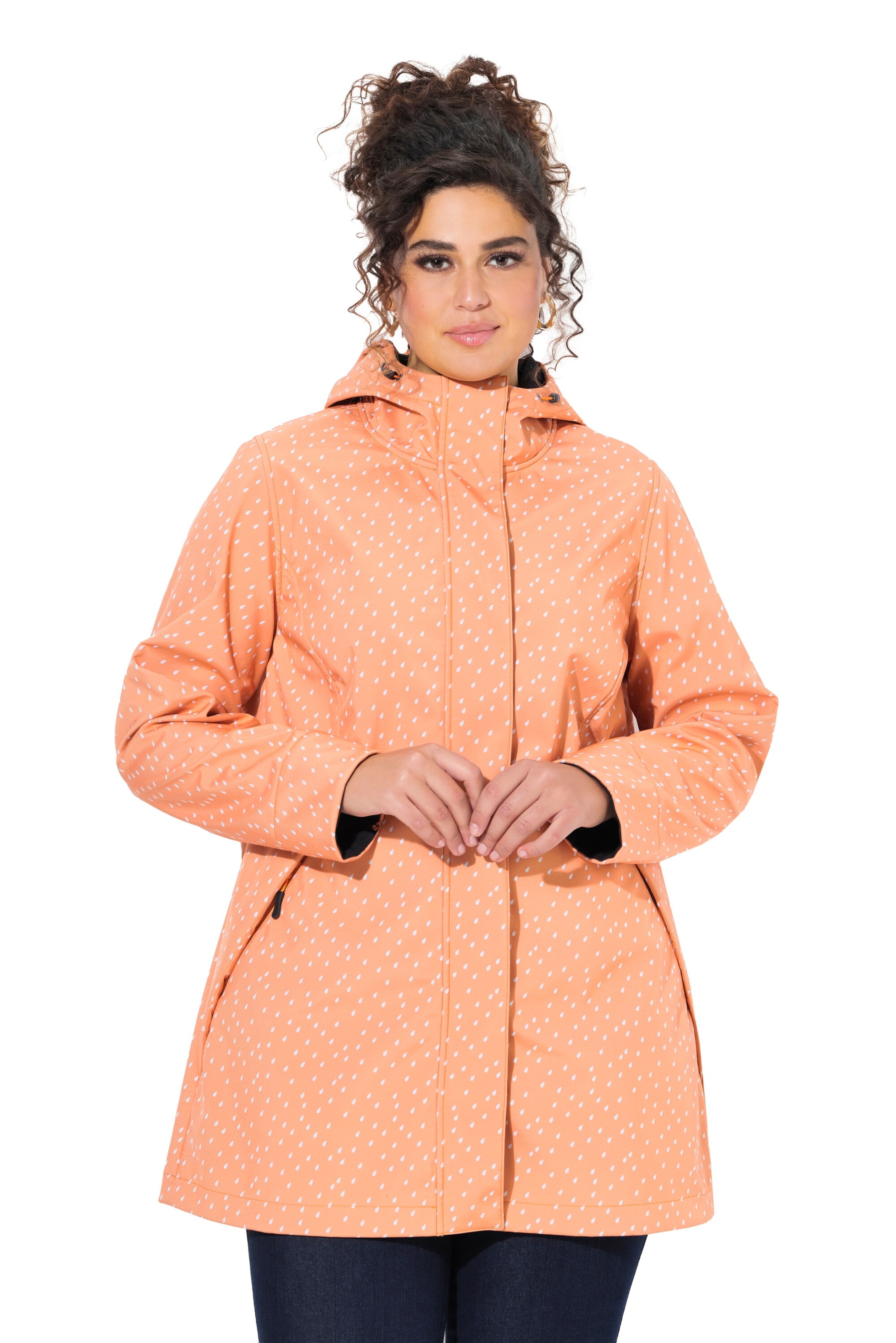 Ulla Popken Between-season jacket in Orange: front