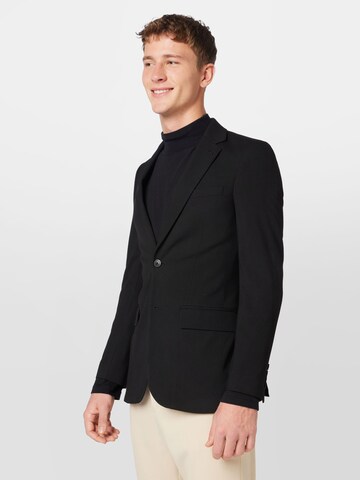 Coupe slim Veste de costume BURTON MENSWEAR LONDON en noir : devant