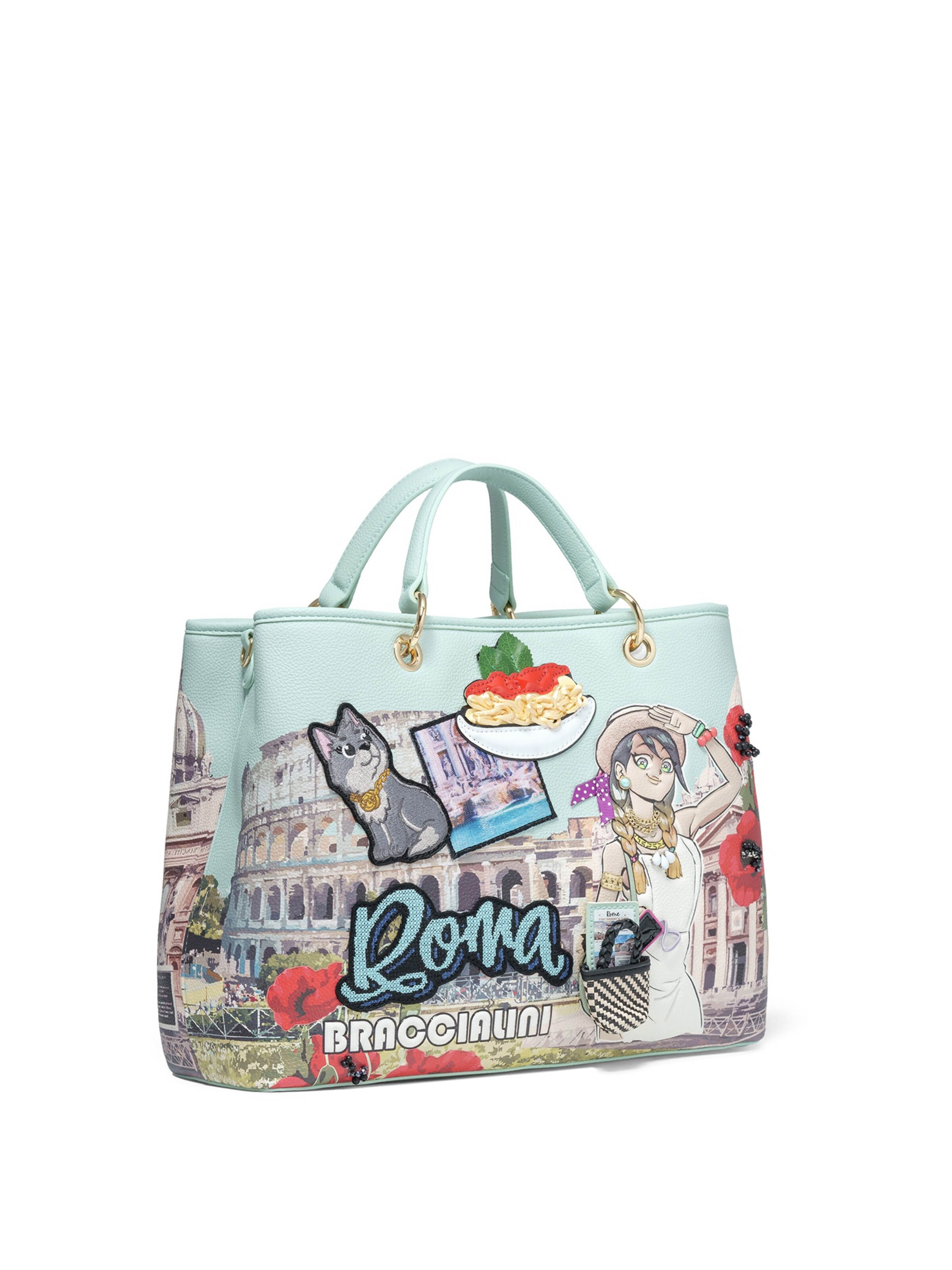 Borsa a mano 'Aretusa' di Braccialini in colori misti: frontale