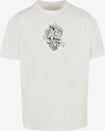 Merchcode Shirt 'Te Amo Outline' in Weiß: predná strana