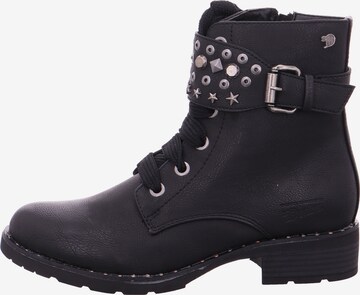 TOM TAILOR DENIM Lace-Up Ankle Boots in Black