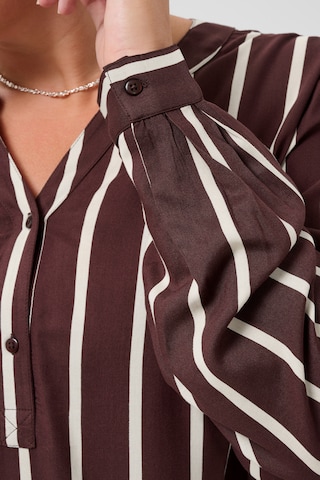 KAFFE CURVE Blouse 'KCSida' in Bruin