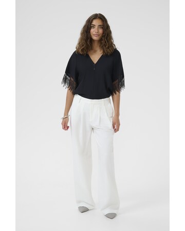 CULTURE Wide leg Pleat-Front Pants 'Yala' in White