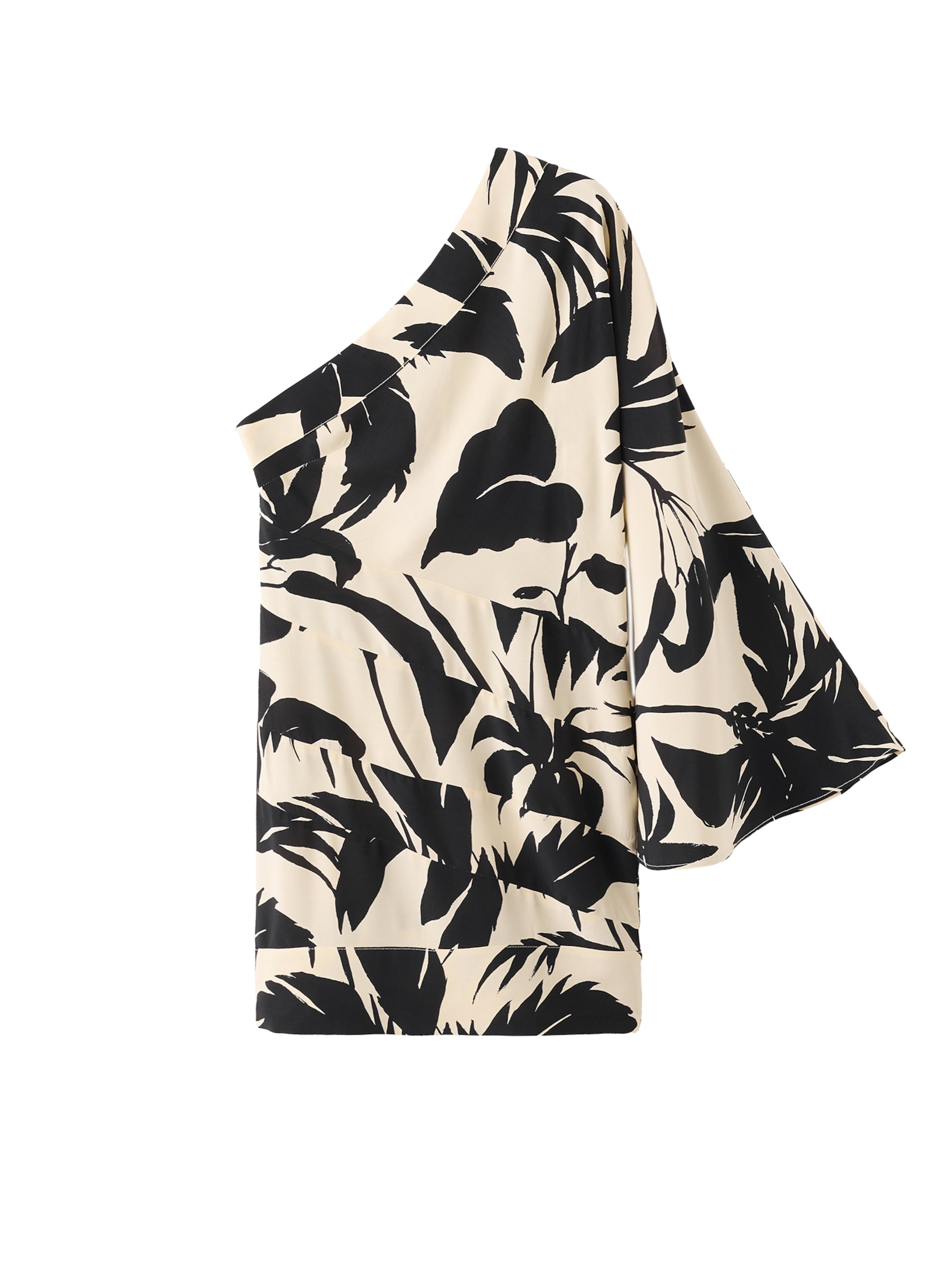 MANGO Kleid 'PALM' in beige / schwarz, Produktansicht