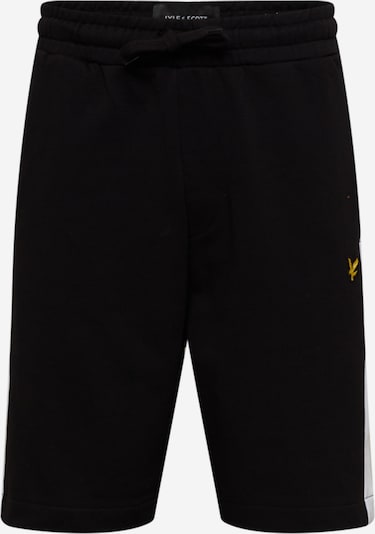 Pantaloni Lyle & Scott pe negru / alb, Vizualizare produs