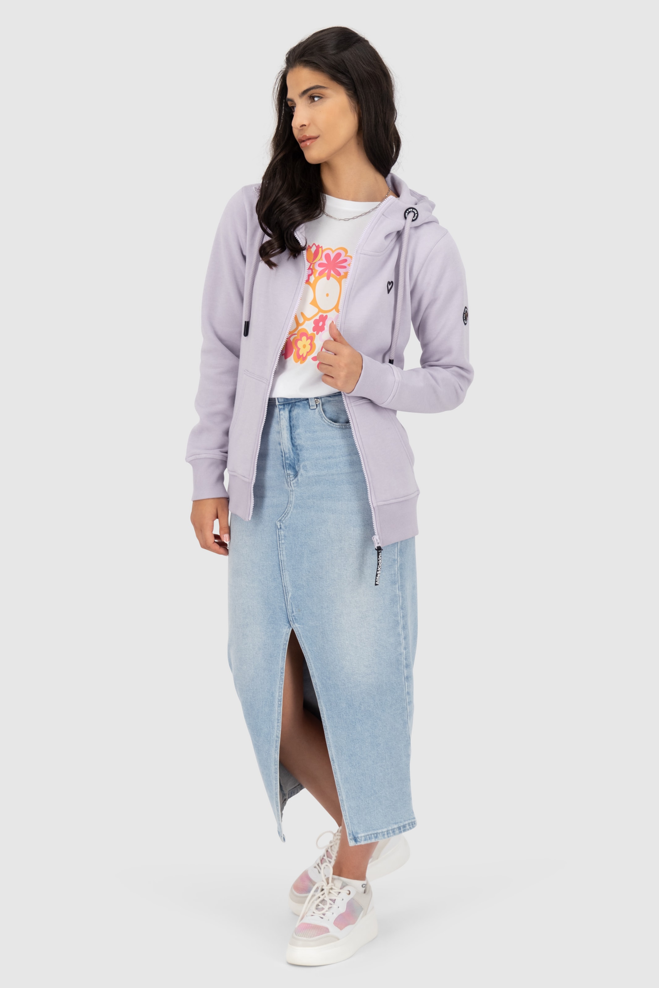 alife & kickin Zip-Up Hoodie 'YasminAK A' in Lilac | ABOUT YOU