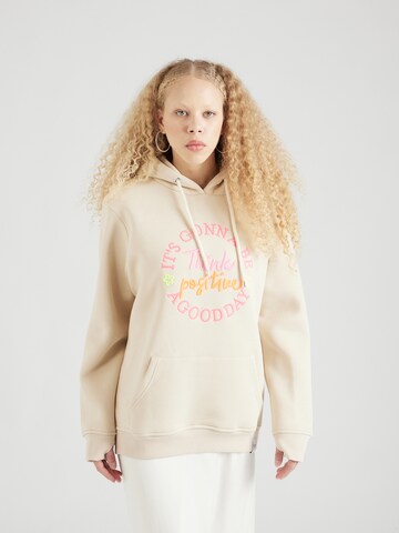 Zwillingsherz Sweatshirt 'Delinda' i beige: framsida