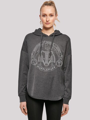 F4NT4STIC Sweatshirt 'Harry Potter Hufflepuff Seal' in Grijs: voorkant